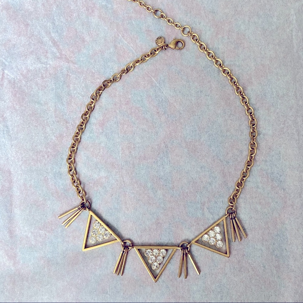 J Crew Fashion Necklace - Gold and Diamond
